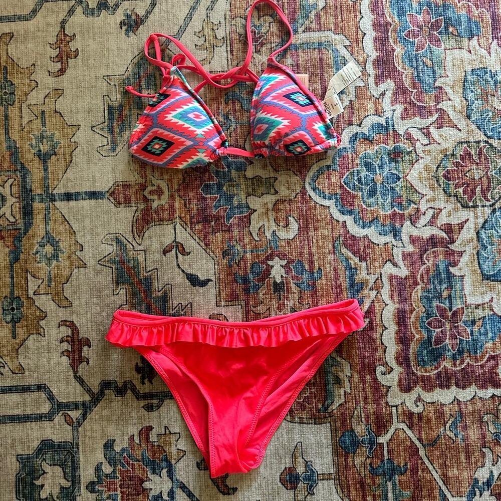 Bright pink bikini bottoms
